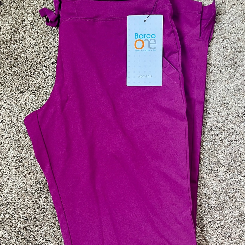 Barco Uniforms Purple Scrub Pants NWT